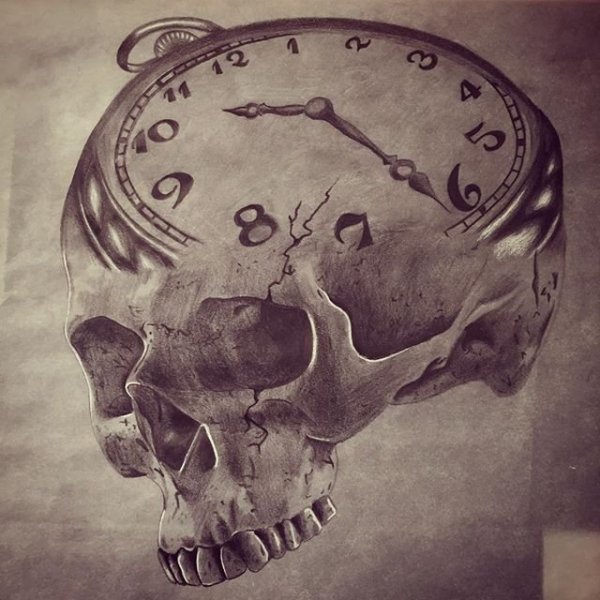 Череп в песочных часах