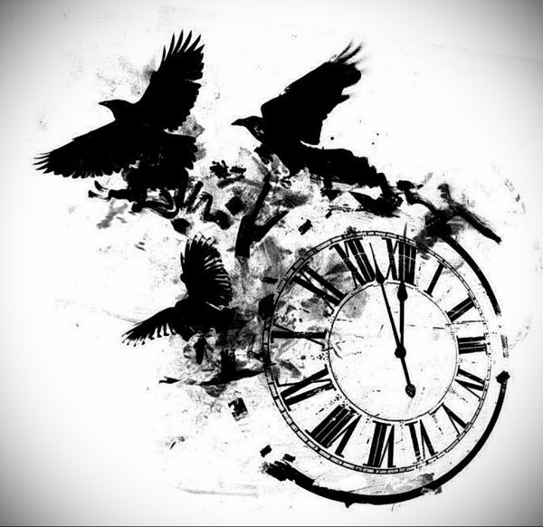 Эскизы часов для тату