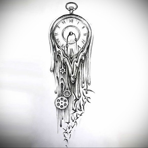 Эскизы часов для тату