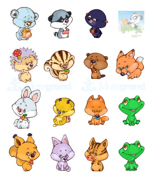 Стикеры зверюшки