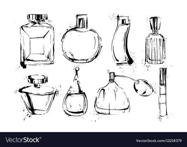 Флакон духов рисунок