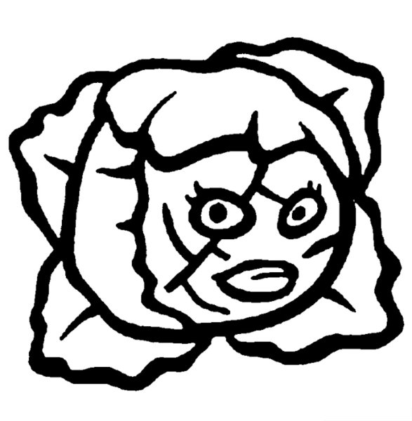 Капуста для раскрашивания для детей