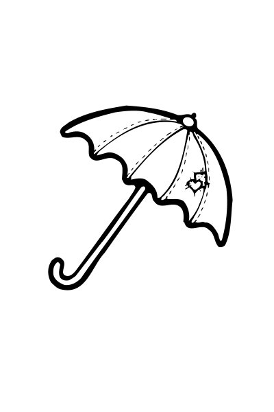 Зонтик раскраска для детей