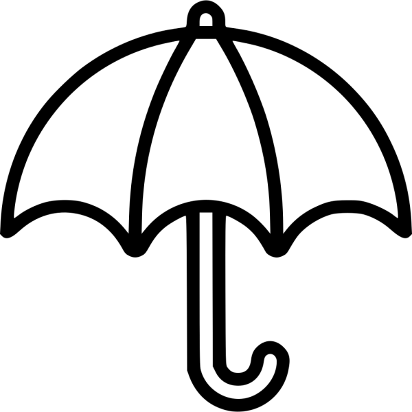 Трафарет зонтика для вырезания