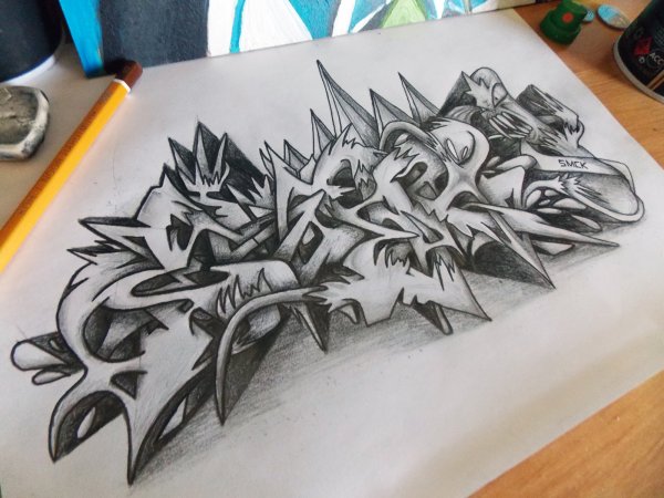 Татуировки нарисованные на бумаге