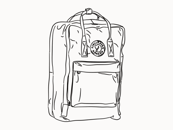 Раскраска рюкзак Fjallraven Kanken