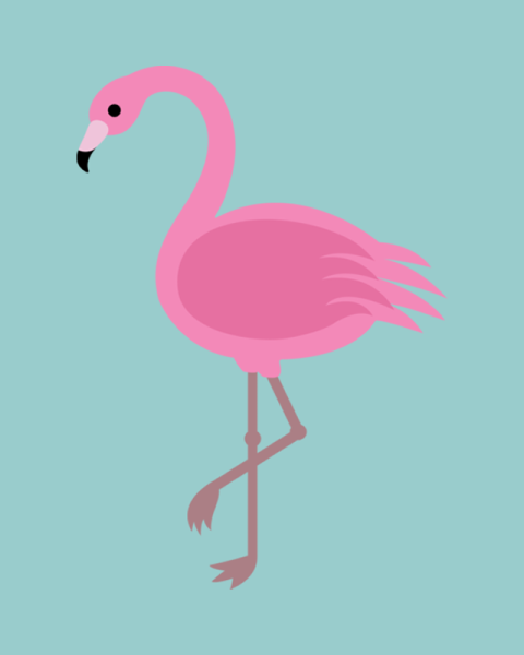 Фламинго мультяшный милый