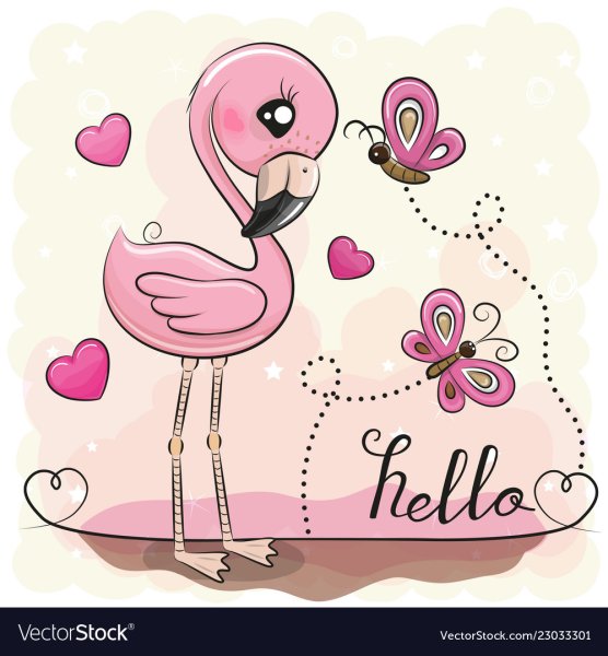 Фламинго раскраска для детей