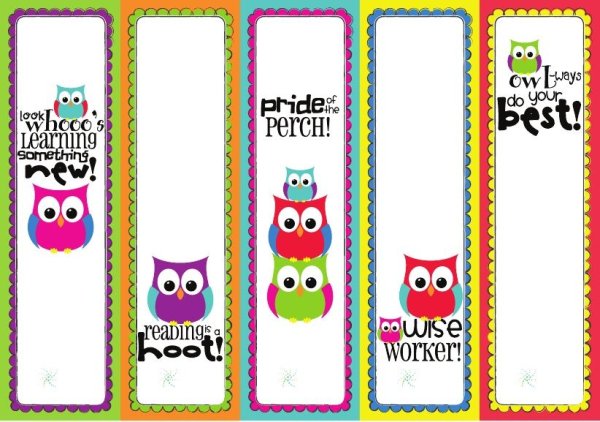 Макет закладки для книг