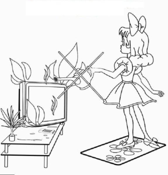 Раскраска пожарная безопасность