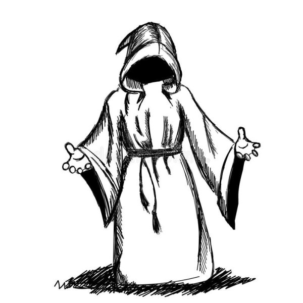 Монах рисунок