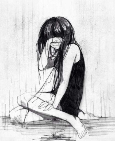 Простые депрессивные рисунки