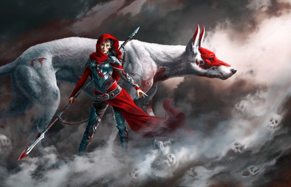 Фэнтези воительницы с животными