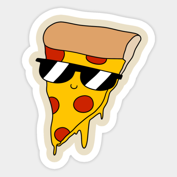 Кусок пиццы стикер