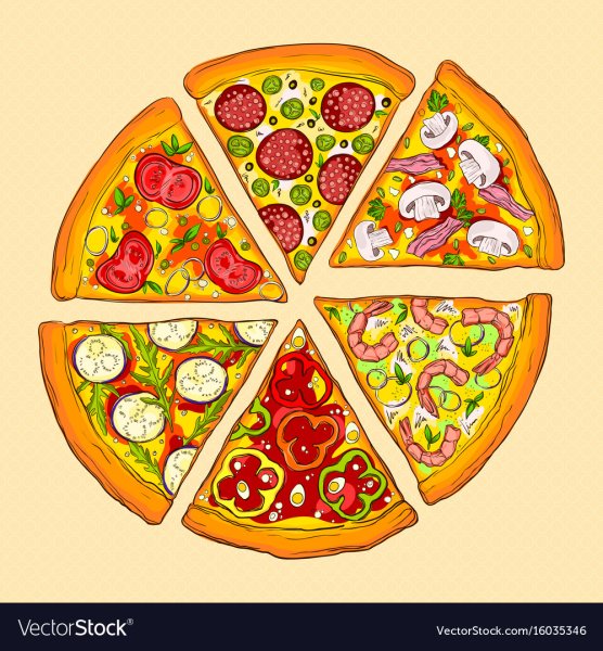 Пицца в мультяшном виде