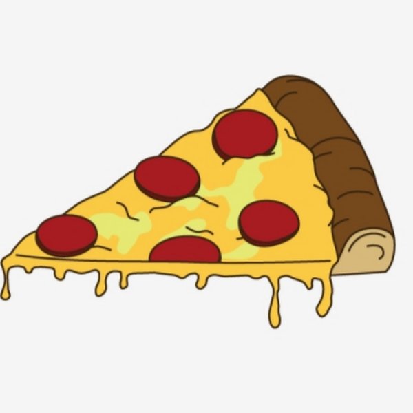 Кусочек пиццы мультяшный