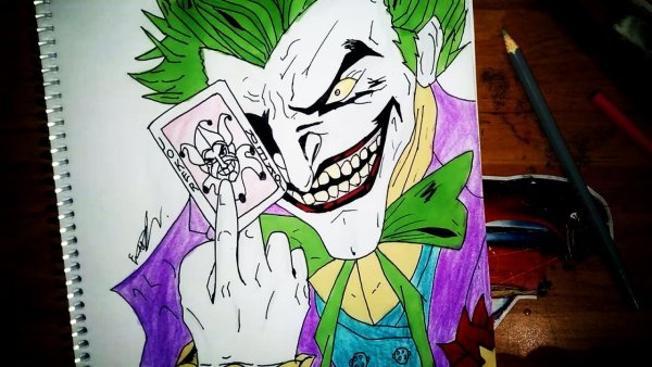 Джокер рисунок для срисовки