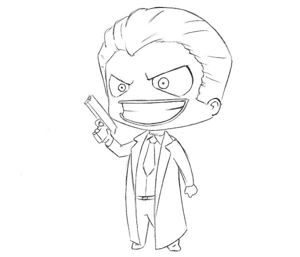 Джокер хита Леджера для срисовки