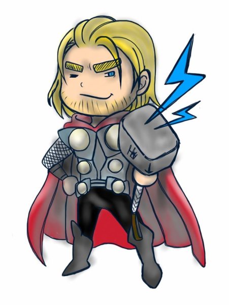 Чиби персонаж Марвел тор