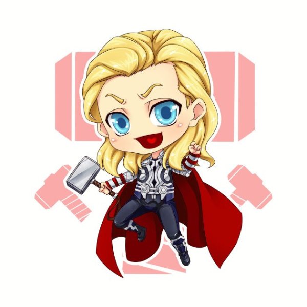 Чиби персонаж Марвел тор