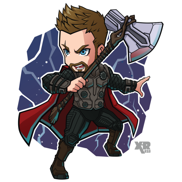 Раскраска Чиби Супергерои