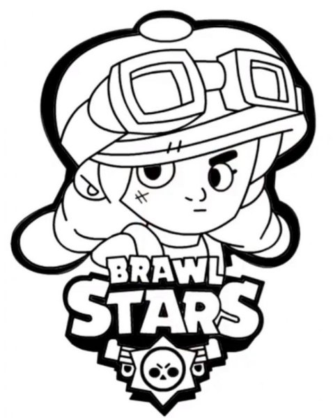 Раскраска Brawl Stars Джесси