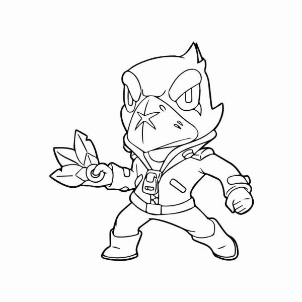 Раскраска ворон Brawl Stars