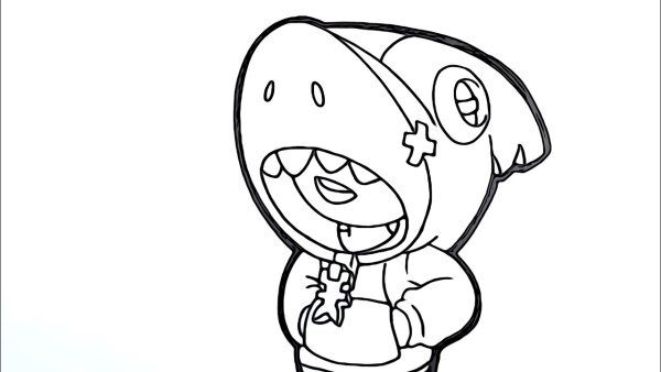 Раскраска Браво старс Леон акула