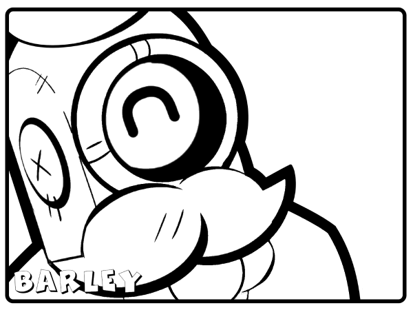 Раскраска Brawl Stars Барли