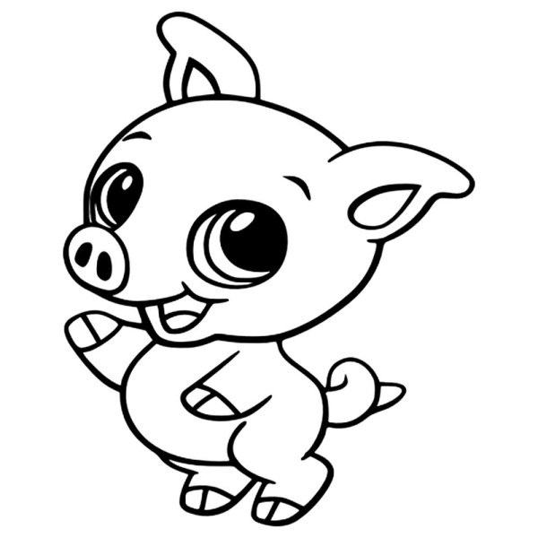 Поросенок раскраска