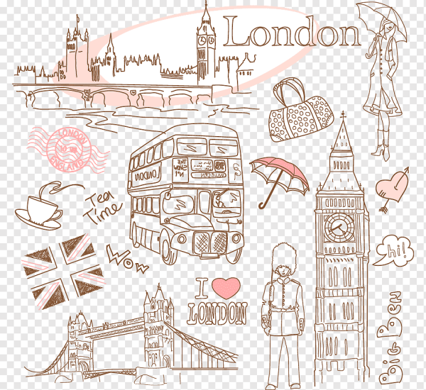 Англия Биг Бен рисунок