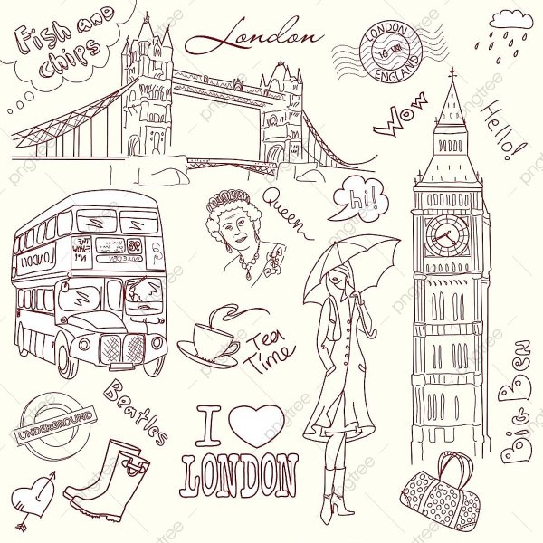 Иллюстрации в английском стиле