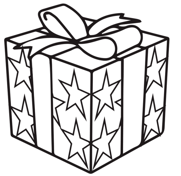 Подарок раскраска