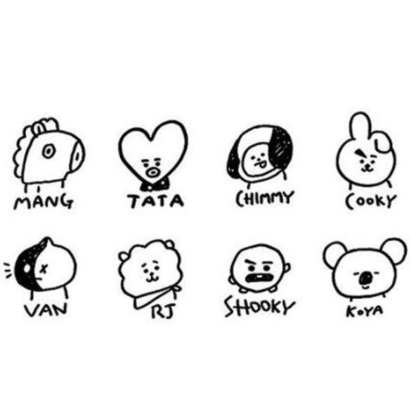 Вт21 БТС раскраска