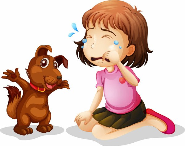 Девочка плачет