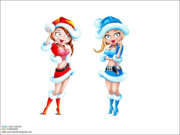 Мультяшные Снегурочки