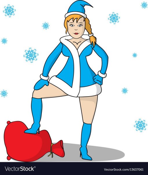 Нарисовать современную снегурочку