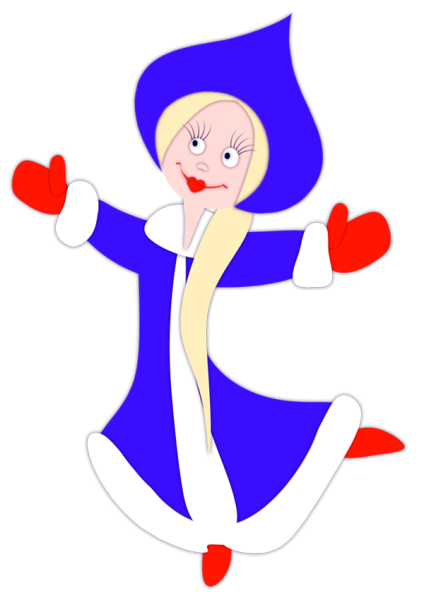 Снегурочка на прозрачном фоне