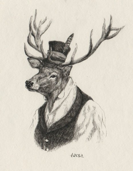 Олень Графика