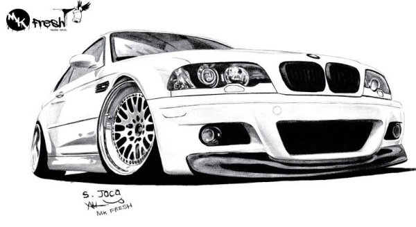 BMW m5 рисоваться