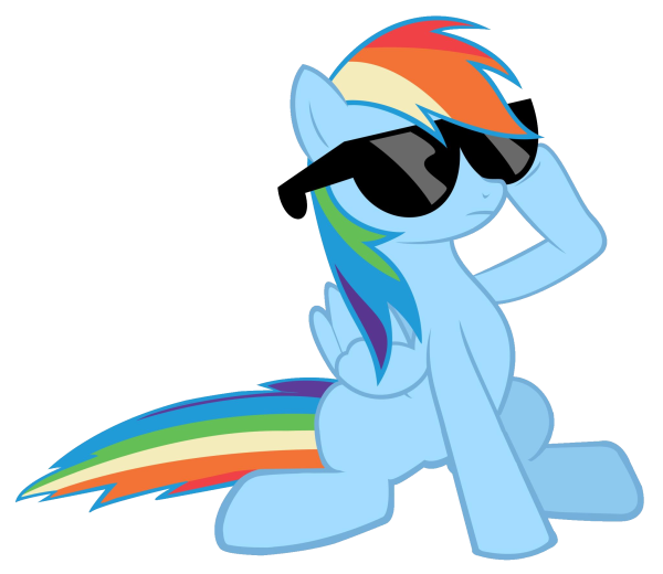 Рейнбоу Дэш в очках