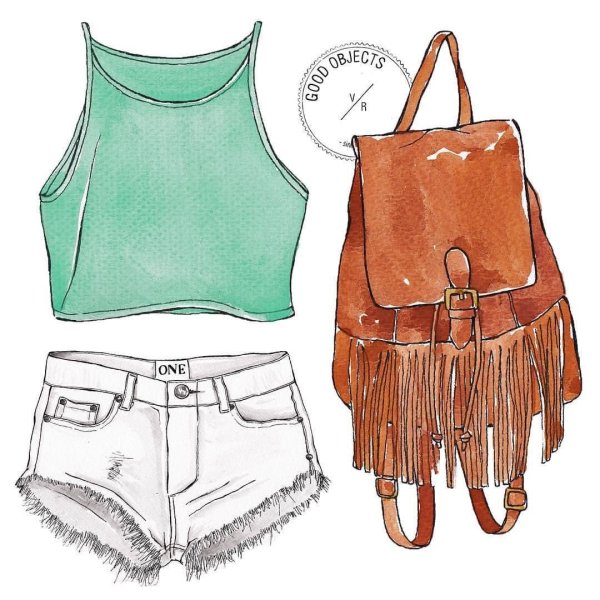 Модные шмотки рисование