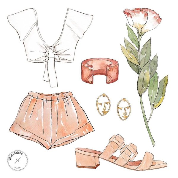 Нарисовать летнюю одежду