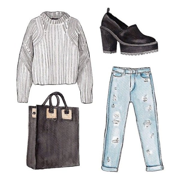 Рисунки одежды для срисовки