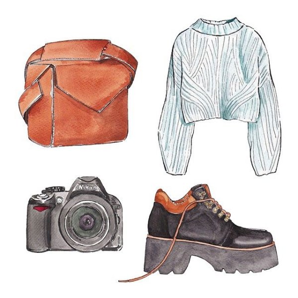 Маленькие рисунки одежды