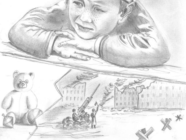 Рисунки на тему маленькие герои войны