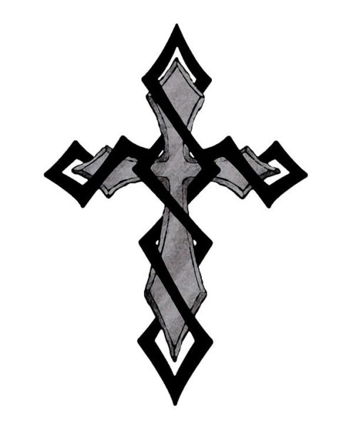 Крест тату эскиз