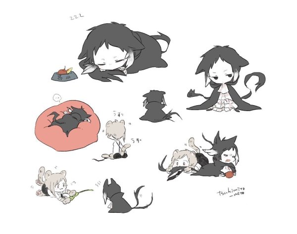 Чуя Накахара и Дадзай Осаму Чиби