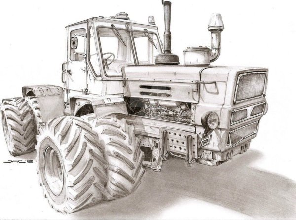 Т-150 трактор рисунок