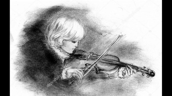 Мальчик играет на скрипке